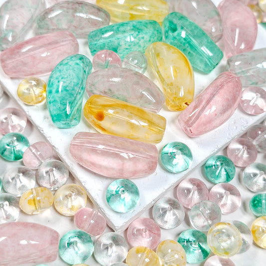 New!🆕[B408] Dawn Garden (12*26mm Half Bangle Beads)