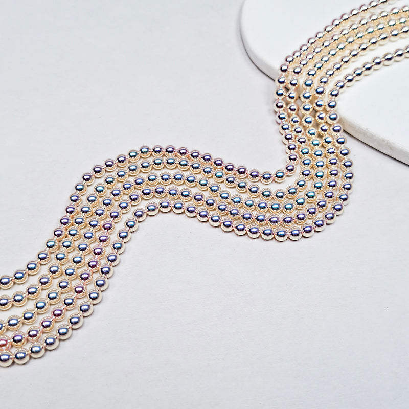 New!🆕🧚‍♀️[B412] Akoya Style Mirror-Luster Glass Pearl Beads