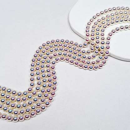 New!🆕🧚‍♀️[B412] Akoya Style Mirror-Luster Glass Pearl Beads