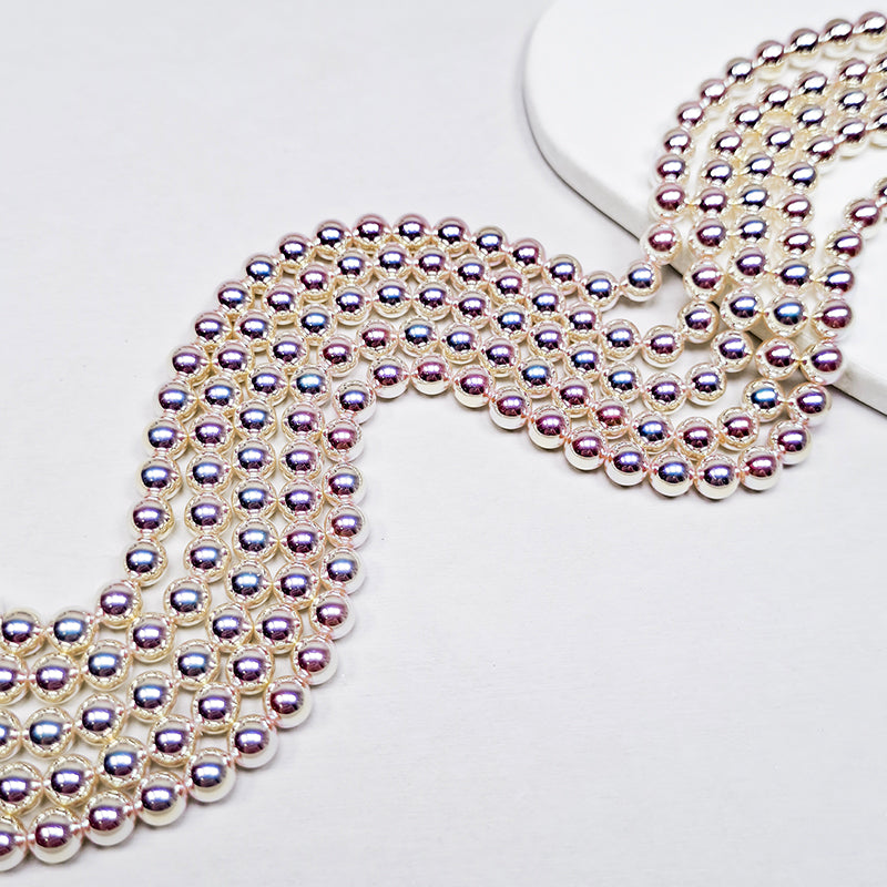 New!🆕🧚‍♀️[B412] Akoya Style Mirror-Luster Glass Pearl Beads