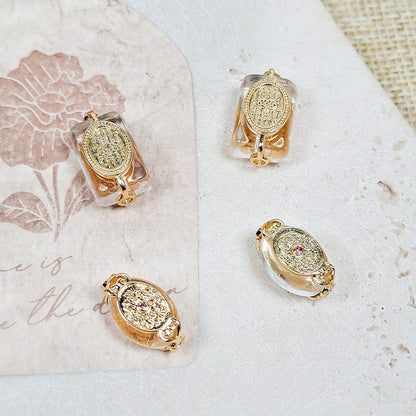 [E340] Clear Quartz Copper Charm