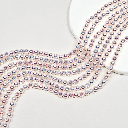 🧚‍♀️New!🆕[B429] 4mm Akoya Style Mirror-Luster Glass Pearl Beads