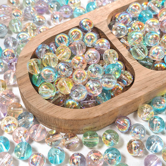 🫧New!🆕[B443] 10mm Colorful  Bubble Glass Beads