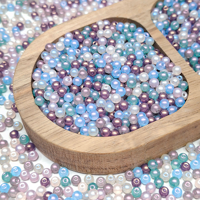 New!🆕[S635] Lavender Moon Dew Beads (4mm Glass)