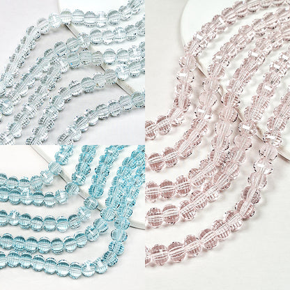 New!🆕[B456] 8mm Melon Faceted Glass Beads String