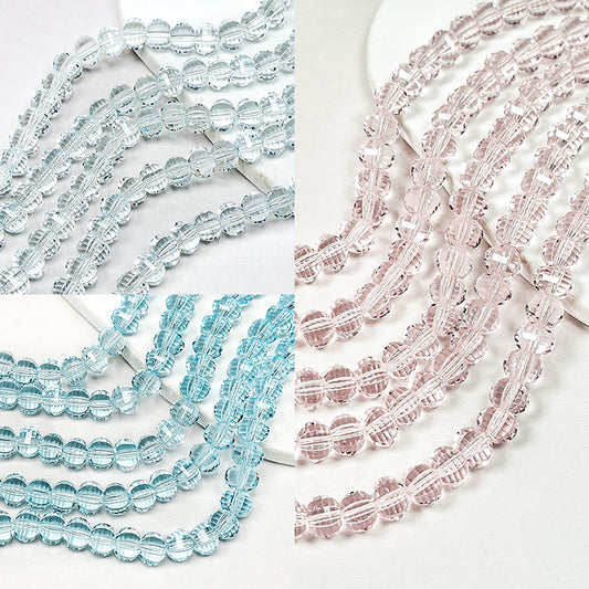 New!🆕[B456] 8mm Melon Faceted Glass Beads String