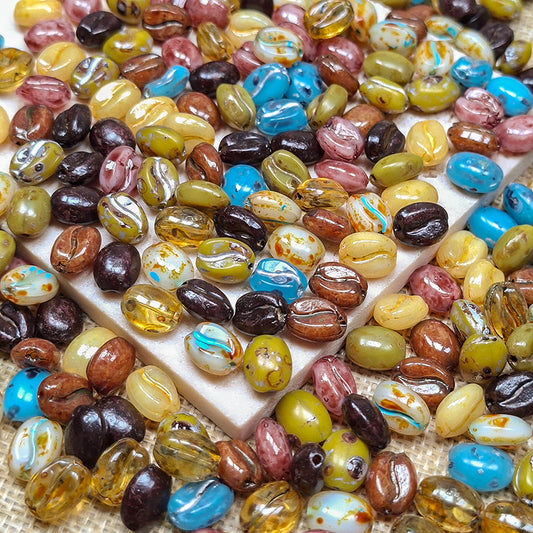 New!🆕[B460] Sunlit Beans (8*10mm Glass)