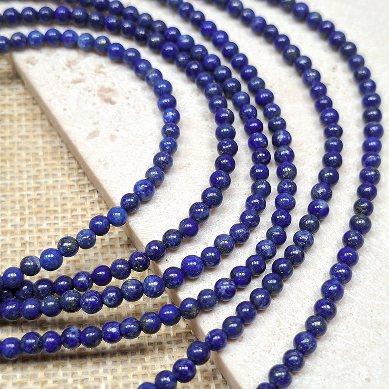 [N156] 3.5mm Lapis Lazuli Beads