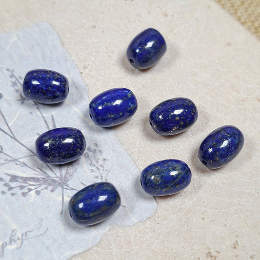 New!🆕[N153] 8*11mm Lapis Lazuli Barrel Beads