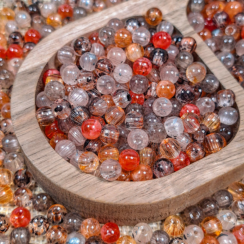 New!🆕[B488] Amber Nebula (6mm,Glass)
