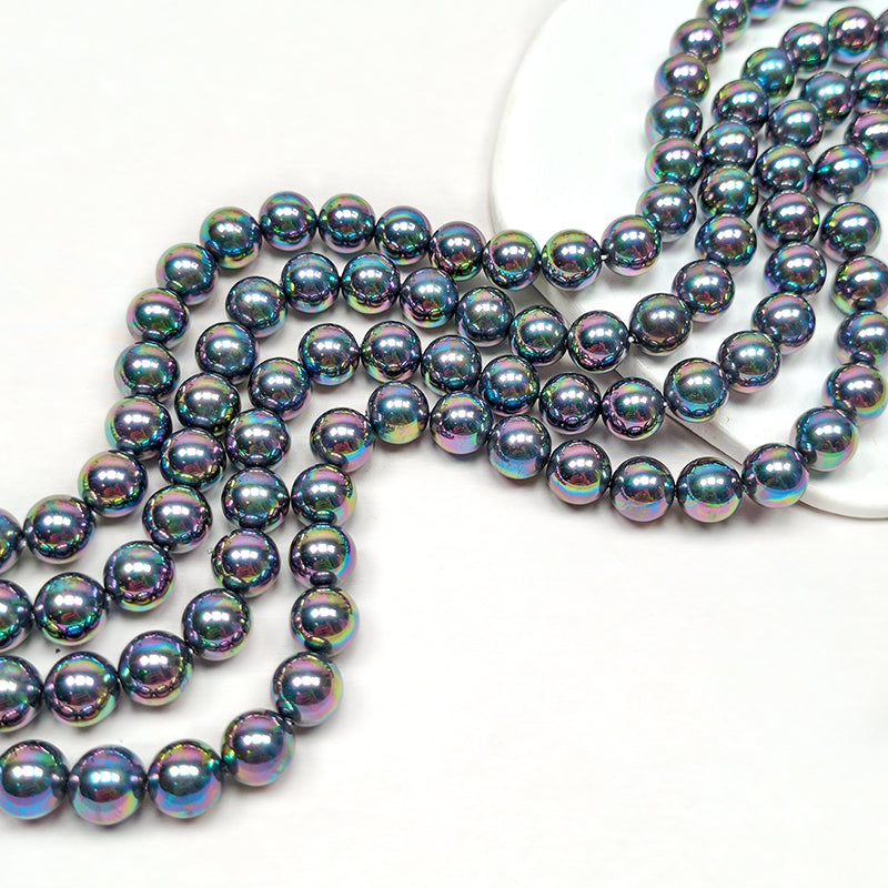 🧚‍♀️New!🆕[B492] Akoya Style Mirror-Luster Glass Pearl Beads