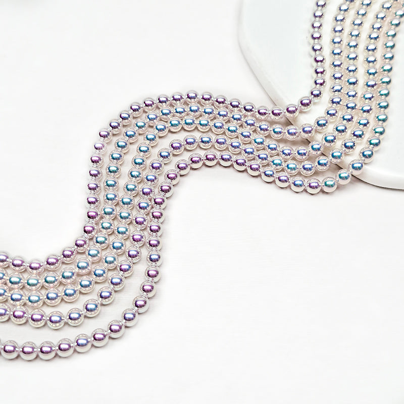 🧚‍♀️New!🆕[B492] Akoya Style Mirror-Luster Glass Pearl Beads