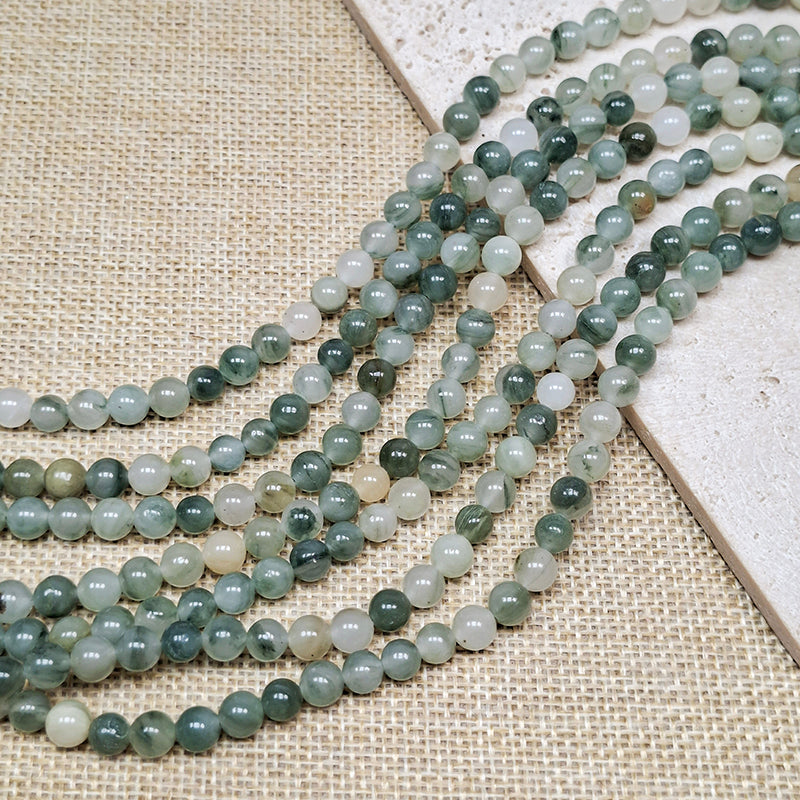 Sale!💥🆕[N168] 6mm Natural Tianshan Mountain Jade Beads Strand