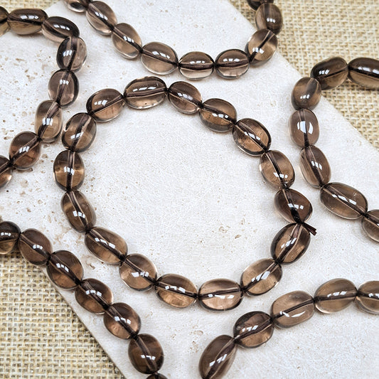 New!🆕[N165] Smoky Quartz Oval Bead Bracelet