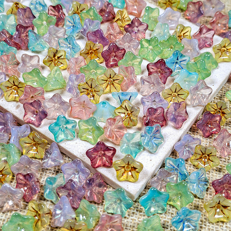 New!🆕[B512] Jellyglow Morning Glories (12*7mm,Glass)