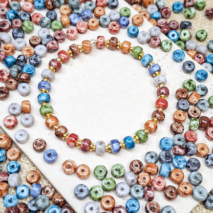 Sale!🆕[S693] Whimsical Picasso Cheerios (6*4mm,Glass)