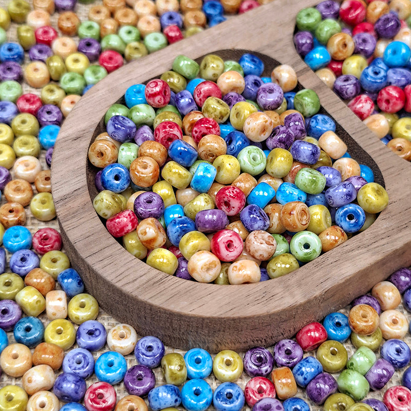 Sale!🆕[S693] Whimsical Picasso Cheerios (6*4mm,Glass)