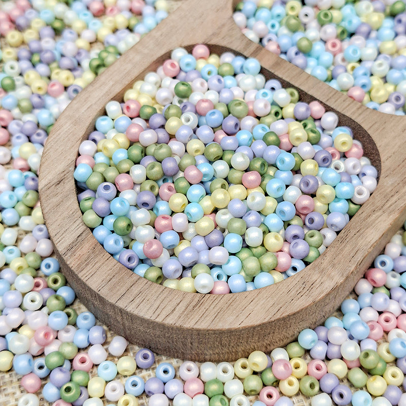 [S697] Pearlescent Beads (4mm,Glass)