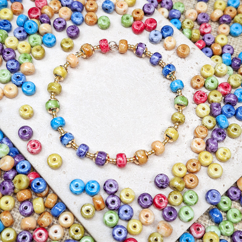 Sale!🆕[S693] Whimsical Picasso Cheerios (6*4mm,Glass)