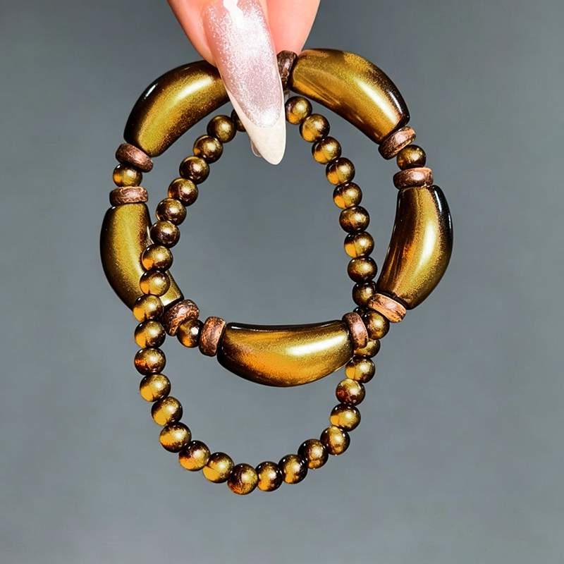 [B535] Gilded Horn (12*27mm Bangle Beads)