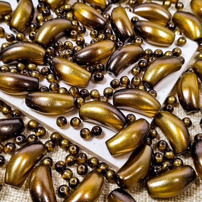 [B535] Gilded Horn (12*27mm Bangle Beads)