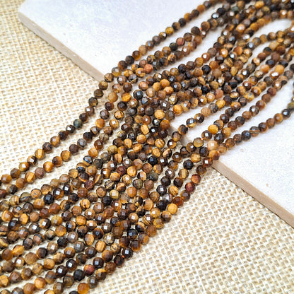 New!🆕[N182] 4*13mm Natural Tiger's Eye Tube Beads