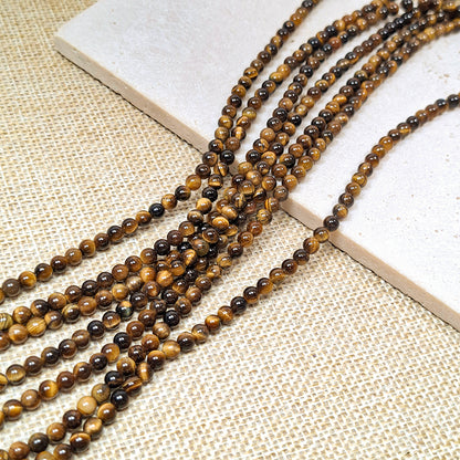 New!🆕[N182] 4*13mm Natural Tiger's Eye Tube Beads