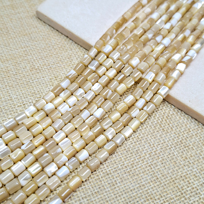 New!🆕[N181] 5*6mm Natural Trochus Shell Cylinder Beads