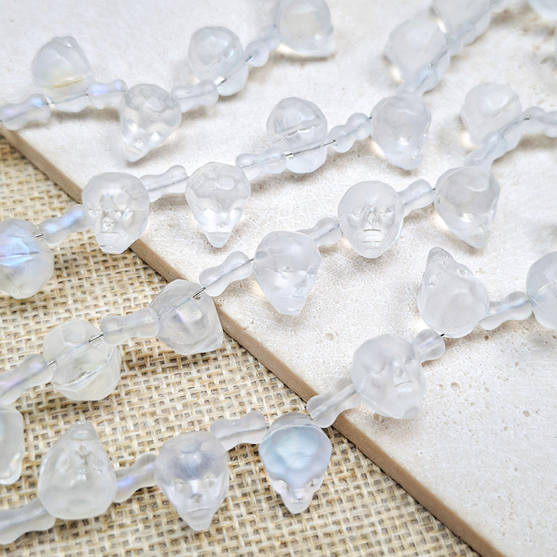 💀New!🆕[B548] Bone-Chilling Beads (10*13mm,Glass)
