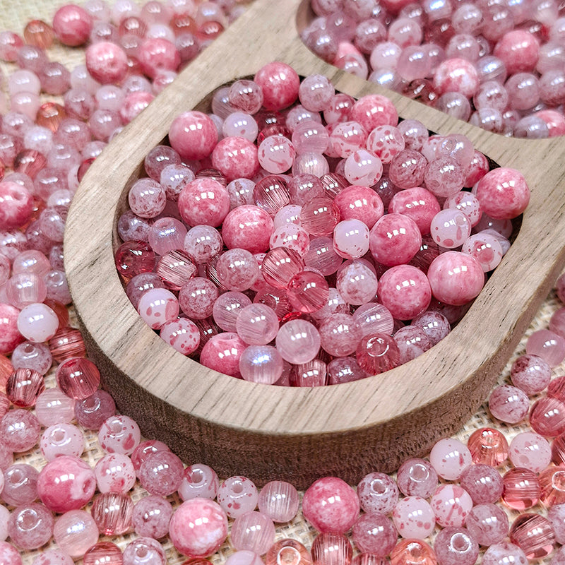 New!🆕[B557] Bloody Rose (6-8mm, Glass)