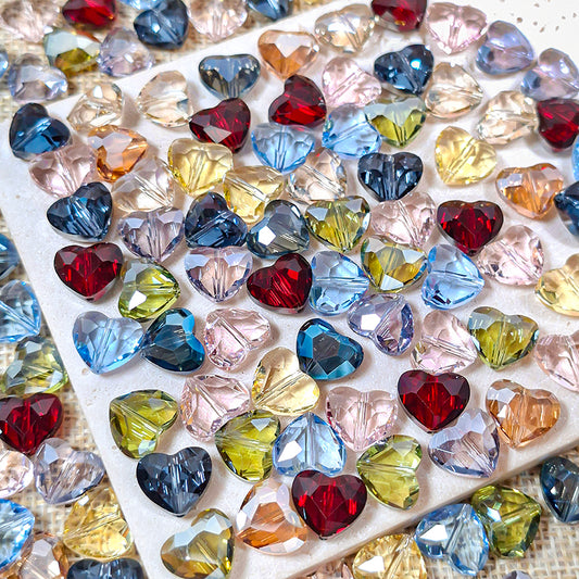 New!🆕[B558] Spectrum of Hearts (12mm*10mm, Glass)