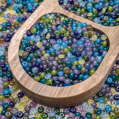 New!🆕[S730] Forest Sapphire (4mm Glass Donut Beads)