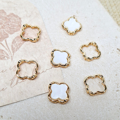 New!🆕[E380] Brass Plated Clover Bead Frame