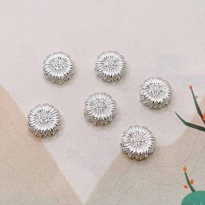 New!🆕[E383] 9mm Brass Daisy Spacer Beads
