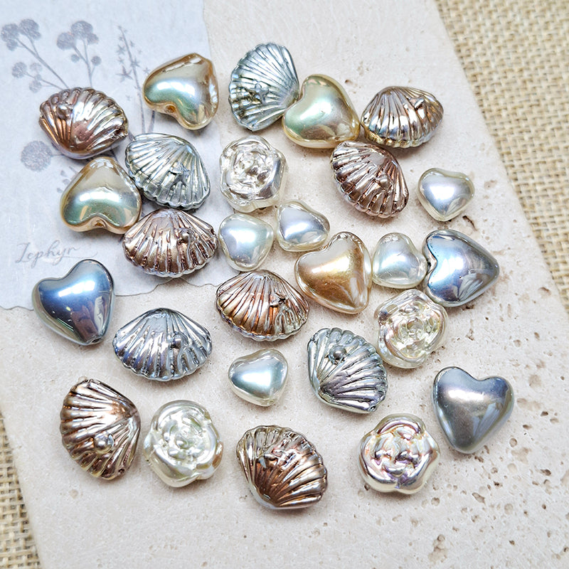 New!🆕[B570] Akoya Style Pearly Glass Charm Beads