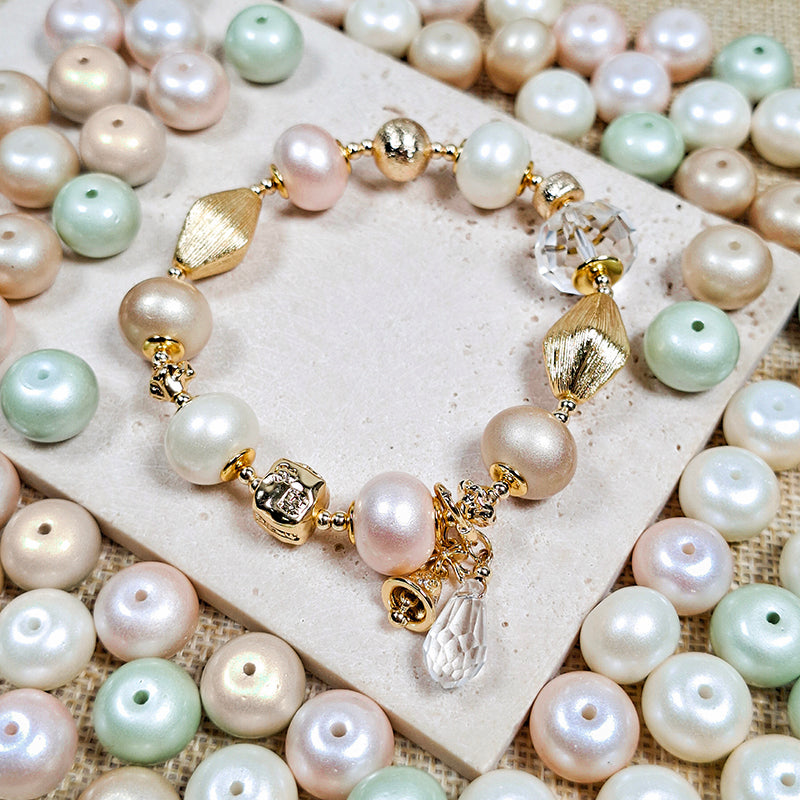 New!🆕[B574] Frosted Cream (11*14mm, Glass)