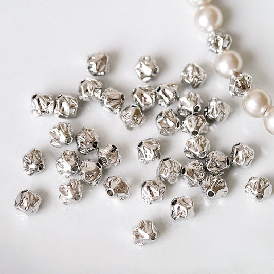 New!🆕[E374] 7*6mm Brass Baroque Top Spacer Beads