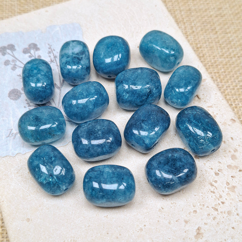 New!🆕[N211] 13*18mm Blue Chalcedony Chunky Freeform Beads (Natrural Crystal, Stone)