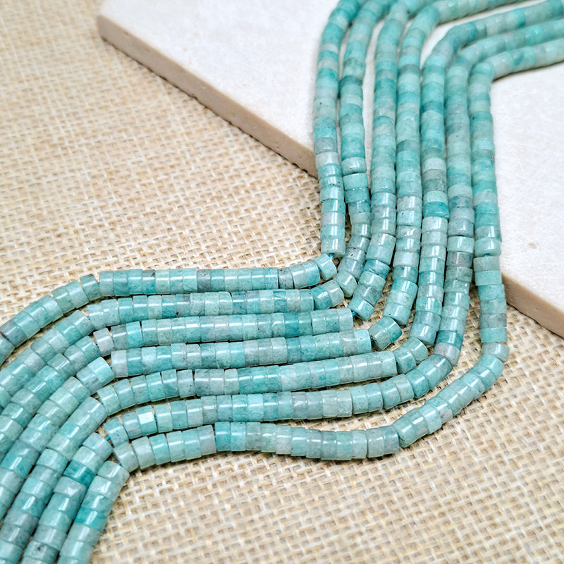 New!🆕[N215] 4*2mm Amazonite Flat Rondelle Beads