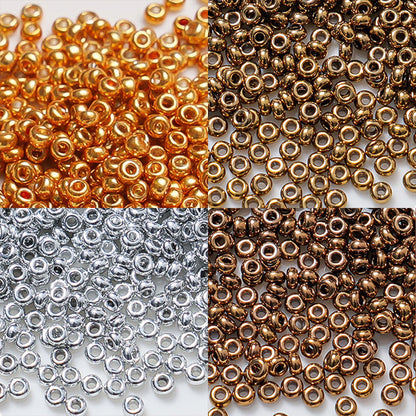 🍩New!🆕[S675] 2mm Glass Metallic Color Donut Beads