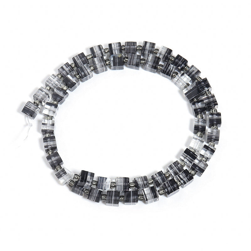 New!🆕[B326] 6mm Nepal Glass Cube Beads