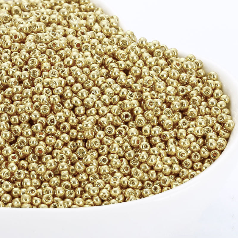 [S164] 2mm Glass Metallic Color Seed Beads