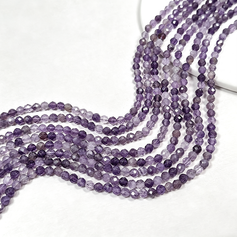 New!🆕[N162] 4mm Amethyst Facted Beads