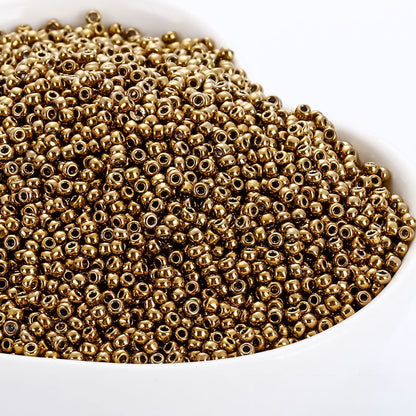[S164] 2mm Glass Metallic Color Seed Beads