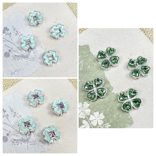 🍀[E303] Fancy Clover Charm (For Keychain/Pen)