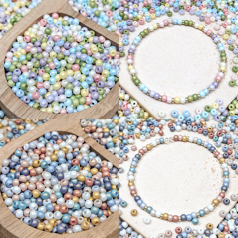 [S697] Pearlescent Beads (4mm,Glass)