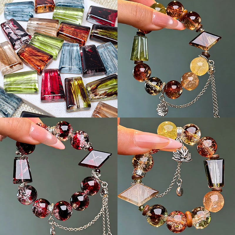 New!🆕[B554] Stained Glass Dream (14-22mm, Glass)