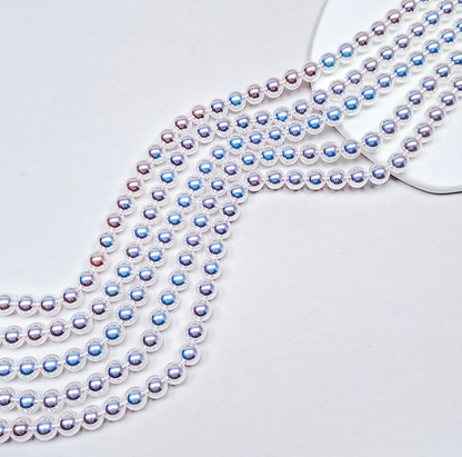 🧚‍♀️[B354] Mirror-Luster Glass Pearl Beads, Akoya Style