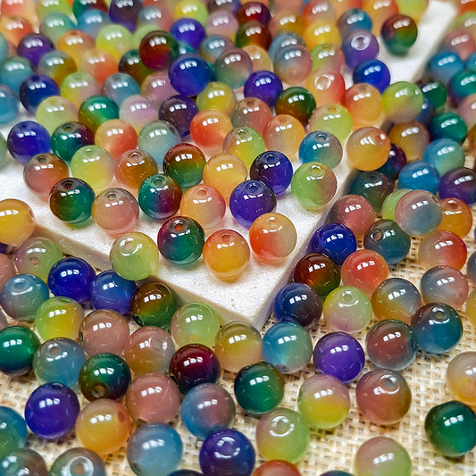 Sale🔥🆕[B393] 8mm Jelly Multicolored Glass Beads