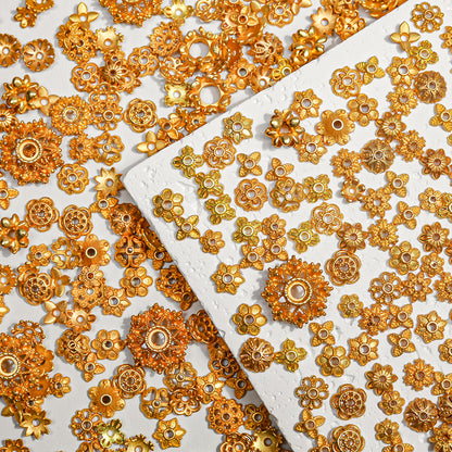 [E102] Anti-Tarnish Heavy Gold/Silver Plated Copper Flower Spacers